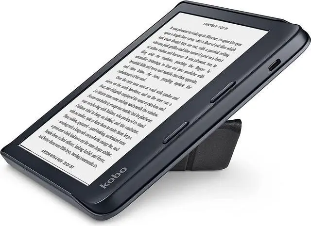 Alt view image 7 of 12 - Kobo Libra 2 SleepCover Case | Black | Sleep/Wake Technology | Built-in 2-Way Stand | Vegan Leather | Compatible with 7 Kobo Libra 2 eReader
