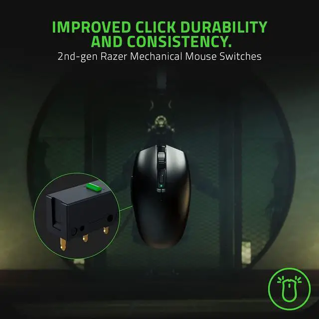 Alt view image 3 of 6 - RAZER OROCHI V2 MOBILE WIRELESS GAMING MOUSE: ULTRA LIGHTWEIGHT - 2 WIRELESS MODES - UP TO 950HRS BATTERY LIFE - MECHANICAL MOUSE SWITCHES - 5G ADVANCED 18K DPI OPTICAL SENSOR - STRIKE EDITION