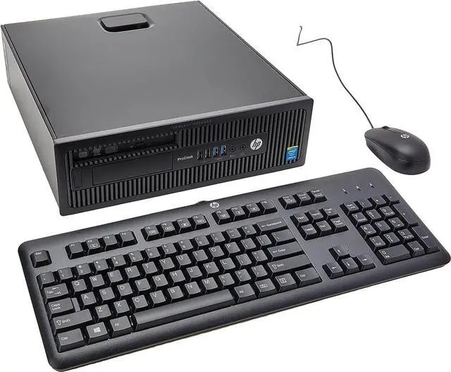 Main image of HP Desktop PC ProDesk 600 (G5R58UT#ABA) Intel Core i5 4th Gen 4590 (3.30GHz) 4GB DDR3 500GB HDD Windows 7 Professional with Windows 8.1 Pro License W7Pro 64-Bit