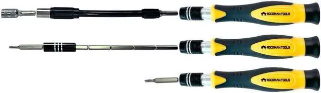 Alt view image 2 of 5 - Rockman Tools Basics 45 PCS Precision Screwdriver Bit Set- 1PC Precision Bits Driver, 1PC 120mm Precision Magnetic Holder, 1PC 120mm Precision Spring Tube