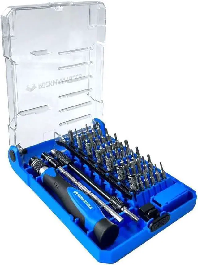 Alt view image 2 of 4 - Screwdriver, Rockman Tools Basics 45 PCS Precision Screwdriver Bit Set- 1PC Precision Bits Driver, 1PC 120mm Precision Magnetic Holder, 1PC 120mm Precision Spring Tube (Blue)