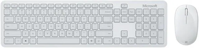 Main image of Microsoft Bluetooth Red Tracking Desktop Keyboard & Mouse Combo (QHG-00032) - Grey - French