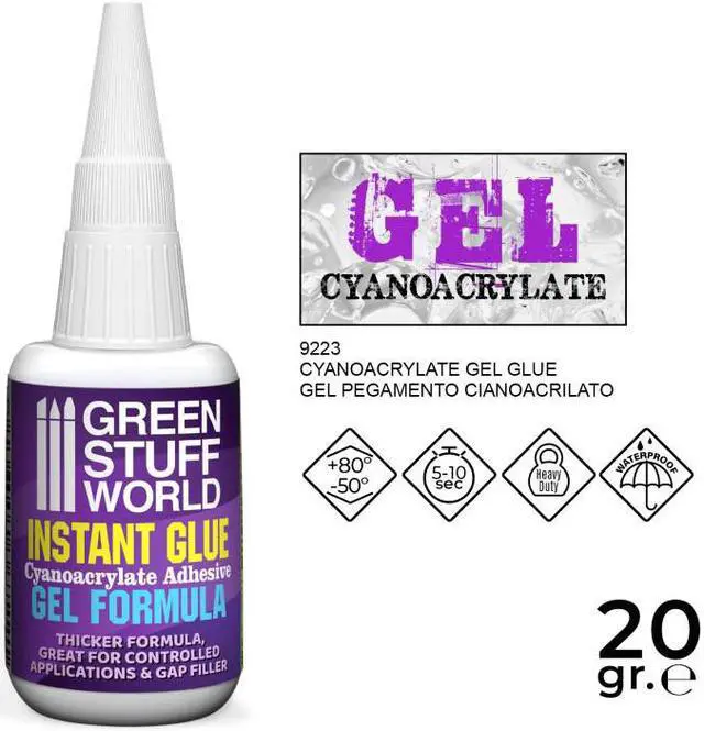 Main image of Green Stuff World Cyanoacrylate Super Glue Adhesive 20gr. - Gel Formula 9223