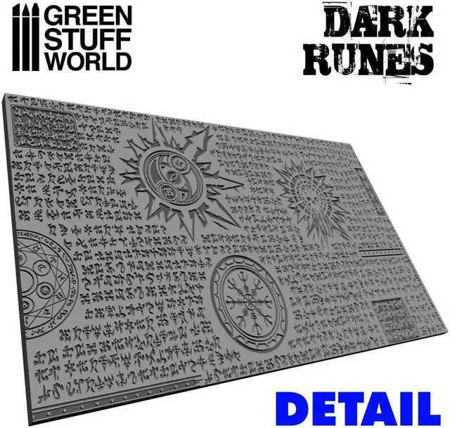 Alt view image 2 of 2 - Green Stuff World Rolling Pin - Dark Runes 1279