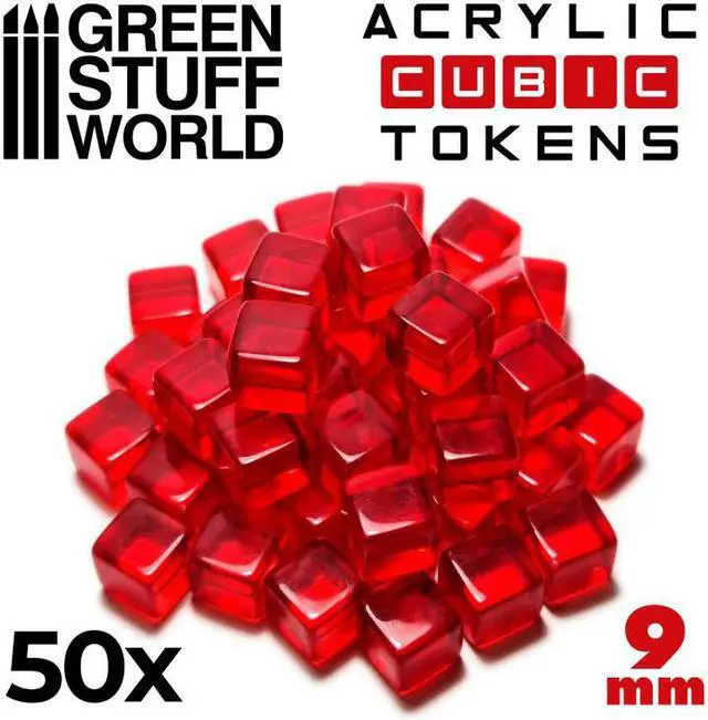 Main image of Green Stuff World Red Cube tokens 1562