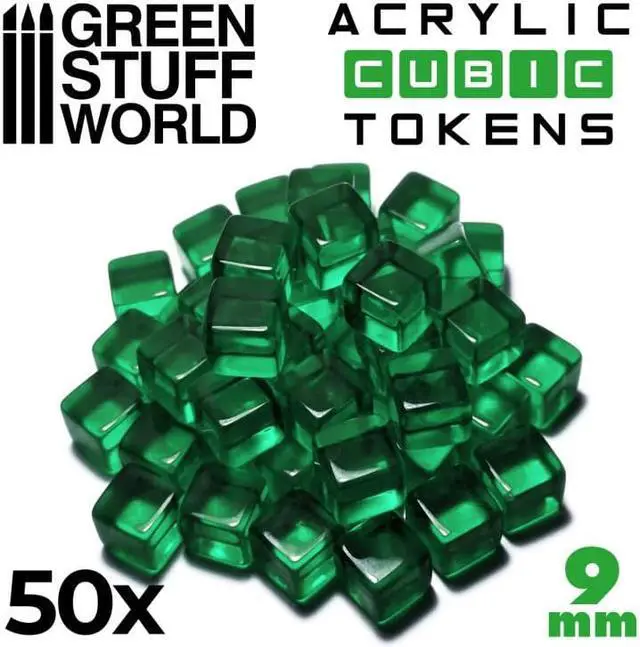 Alt view image 3 of 3 - Green Stuff World Green Cube tokens 1564