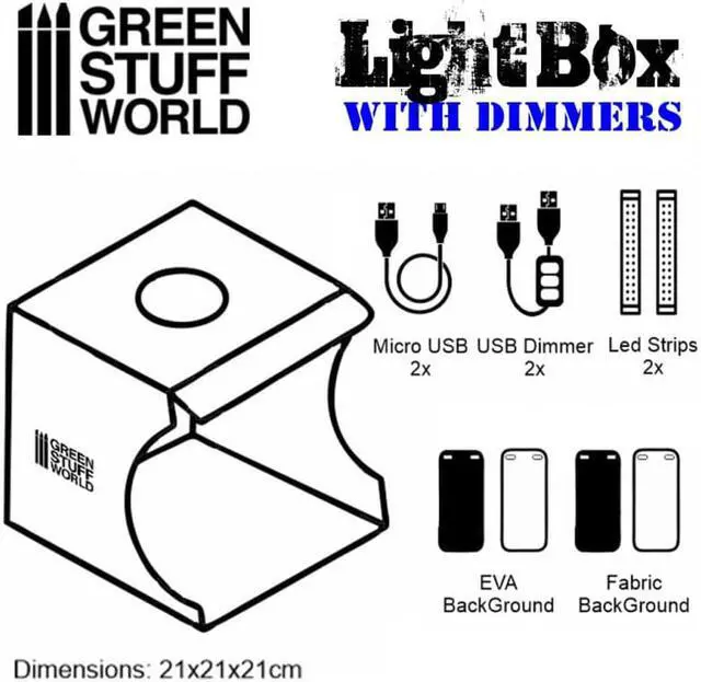 Alt view image 3 of 3 - Green Stuff World for Models and Miniatures Light Box Studio 1684