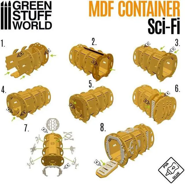 Alt view image 2 of 2 - Green Stuff World SciFi Container Pod 10320