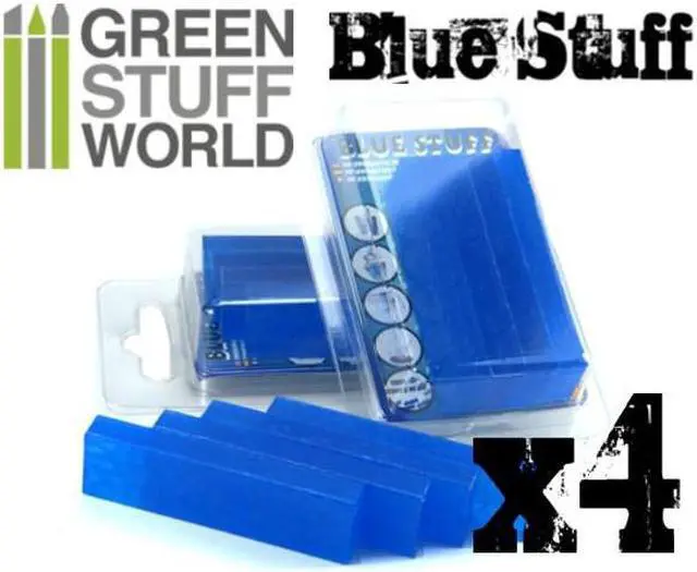 Main image of Green Stuff World Blue Stuff Thermoplastic Model Molding Bars 4 Pieces 9015