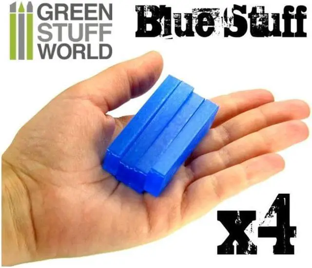 Alt view image 2 of 3 - Green Stuff World Blue Stuff Thermoplastic Model Molding Bars 4 Pieces 9015
