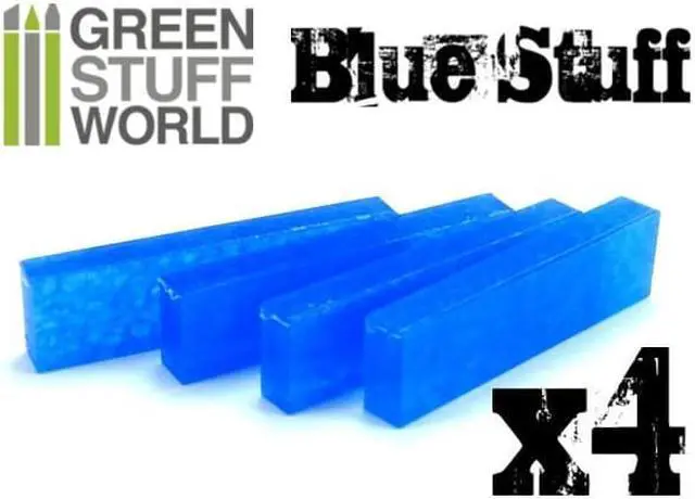 Alt view image 3 of 3 - Green Stuff World Blue Stuff Thermoplastic Model Molding Bars 4 Pieces 9015