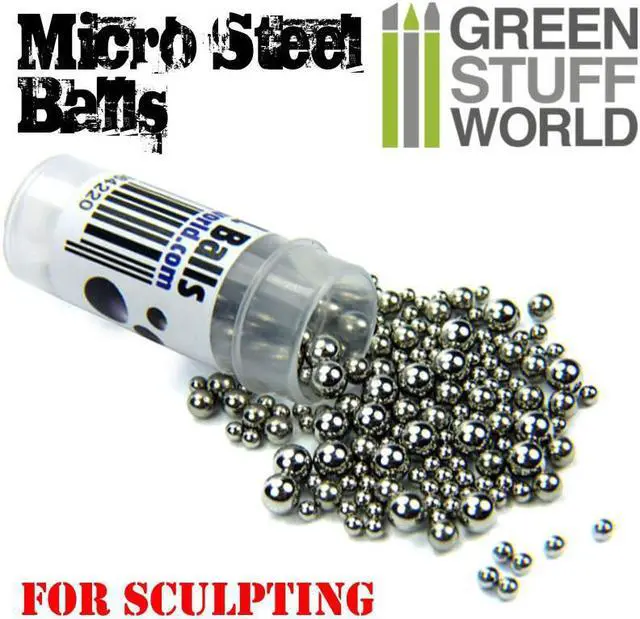Main image of Green Stuff World Micro STEEL Mixed Balls (2-4mm) For Sculpting 9286