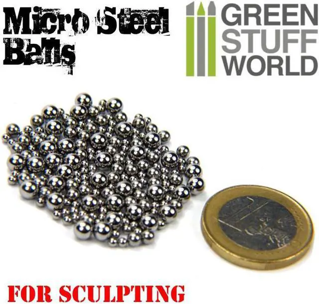 Alt view image 2 of 3 - Green Stuff World Micro STEEL Mixed Balls (2-4mm) For Sculpting 9286
