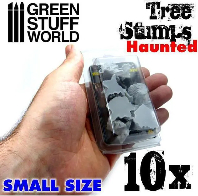 Alt view image 3 of 3 - Green Stuff World Small Haunted Tree Stumps 1686