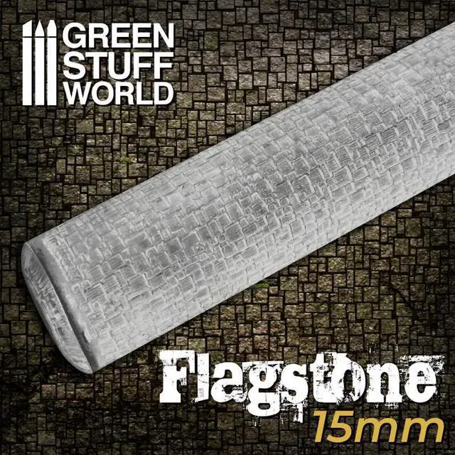 Main image of Green Stuff World Rolling Pin Flagstone 15mm 2950