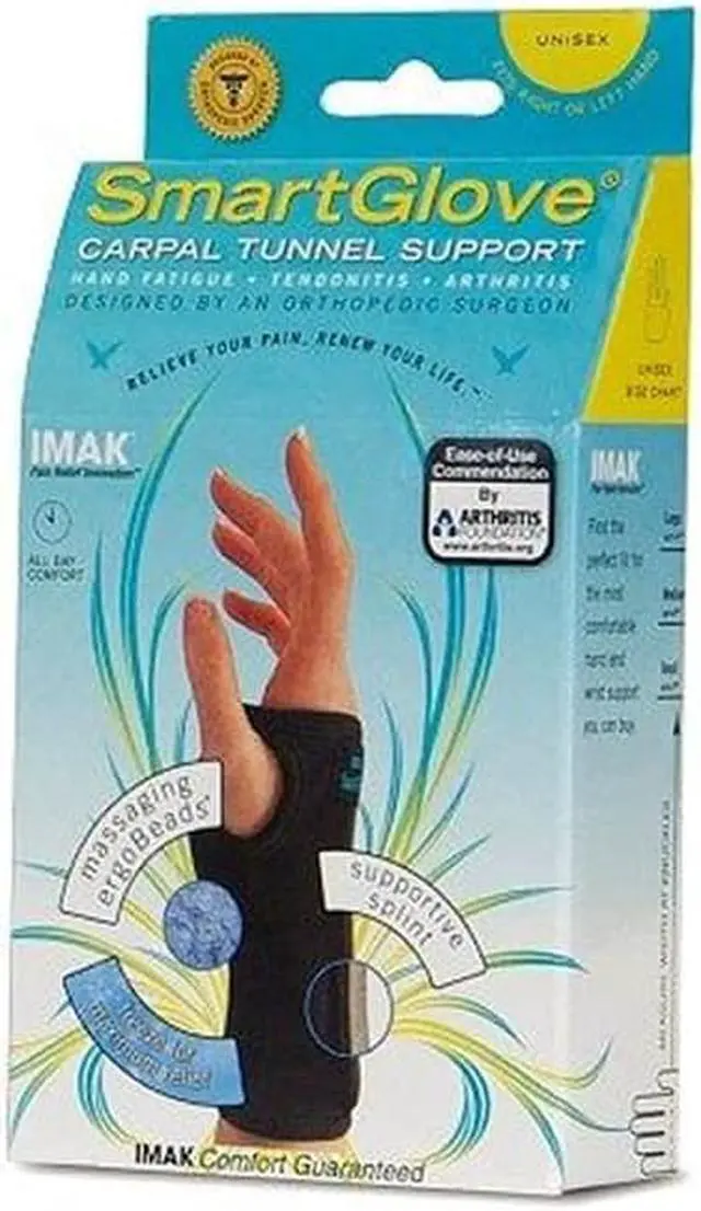 Alt view image 5 of 13 - Imak SmartGlove Wrist Wrap Small Black A20125
