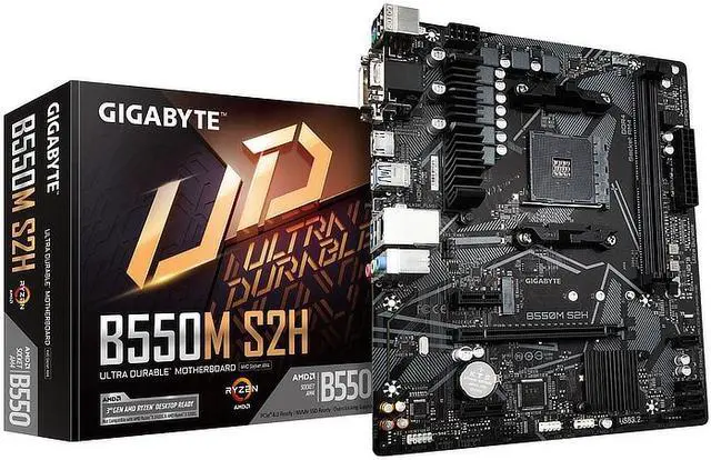 Alt view image 7 of 10 - GIGABYTE B550M S2H AM4 AMD B550 SATA 6Gb/s Micro ATX AMD Motherboard