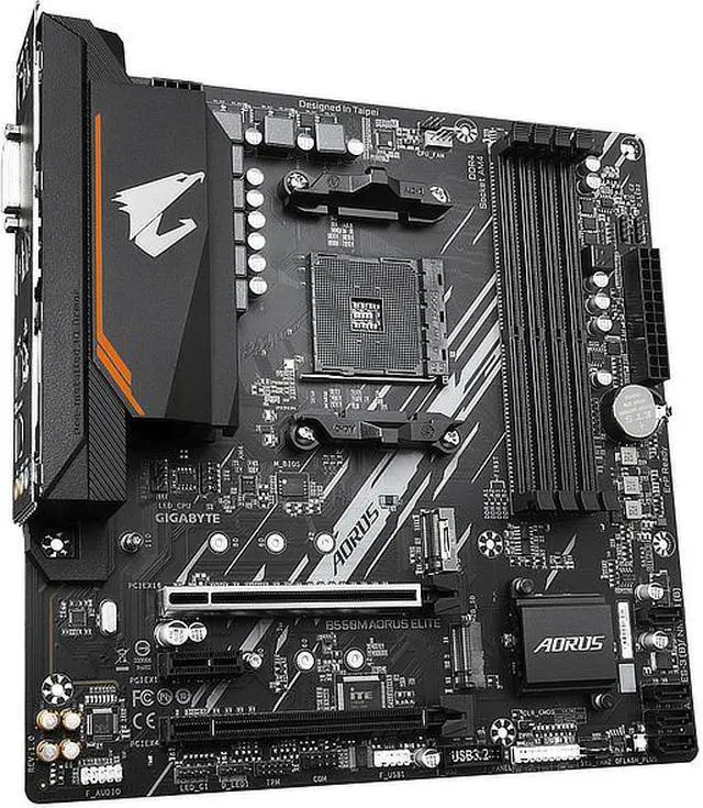 Alt view image 10 of 18 - Gigabyte AMD B550 AORUS ELITE Socket AM4 Micro ATX DDR4-SDRAM Motherboard
