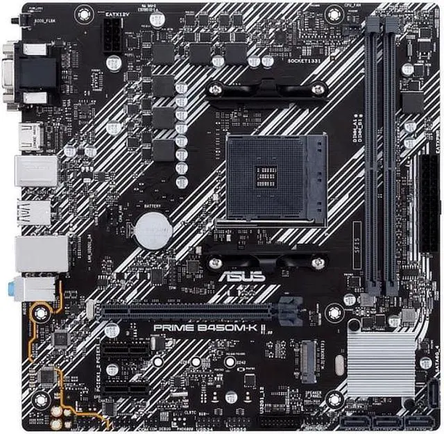 Alt view image 9 of 20 - ASUS PRIME B450M-K II (90MB1600-M0EAY0) AM4 AMD B450 SATA 6Gb/s Micro ATX AMD Motherboard