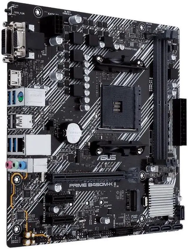 Alt view image 11 of 20 - ASUS PRIME B450M-K II (90MB1600-M0EAY0) AM4 AMD B450 SATA 6Gb/s Micro ATX AMD Motherboard
