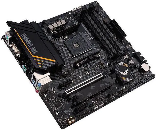 Alt view image 4 of 7 - ASUS TUF GAMING B550M-E Socket AM4 AMD B550 DDR4 Micro ATX Motherboard (90MB17U0-M0EAY0)