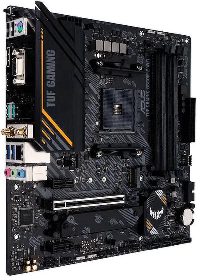 Alt view image 2 of 7 - ASUS TUF GAMING B550M-E WIFI Socket AM4 AMD B550 DDR4 Micro ATX Motherboard (90MB17T0-M0EAY0)