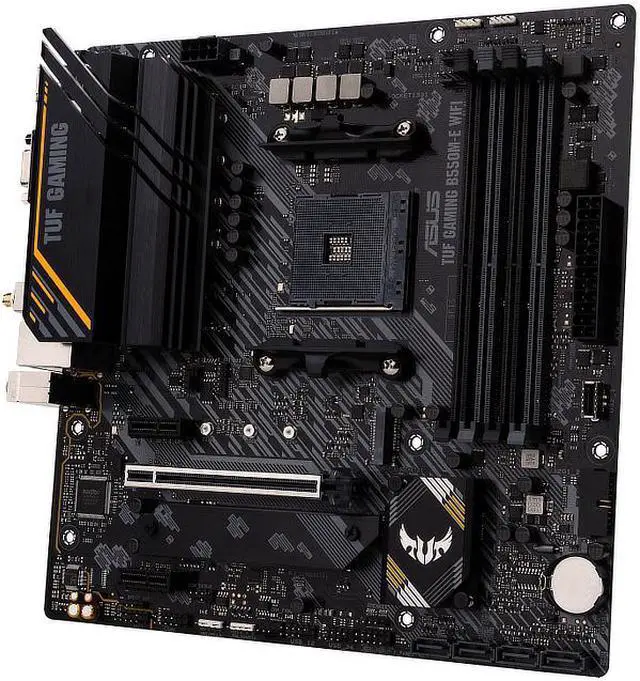 Alt view image 3 of 7 - ASUS TUF GAMING B550M-E WIFI Socket AM4 AMD B550 DDR4 Micro ATX Motherboard (90MB17T0-M0EAY0)