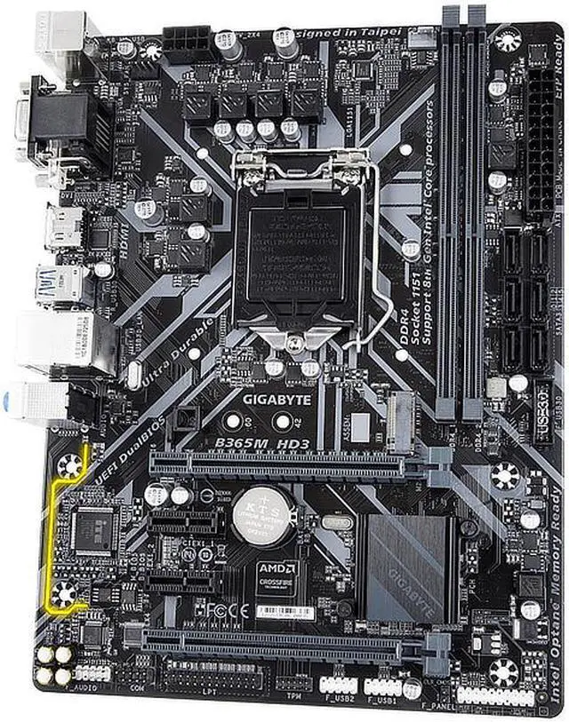 Alt view image 9 of 10 - Gigabyte HD3 Intel B365 LGA 1151 Micro ATX DDR4-SDRAM Motherboard