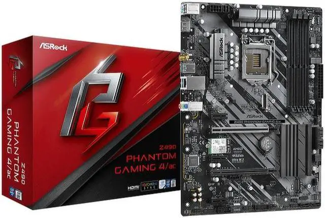 Alt view image 5 of 9 - ASRock Phantom Gaming 4/ac Z490 Intel ATX DDR4-SDRAM Motherboard