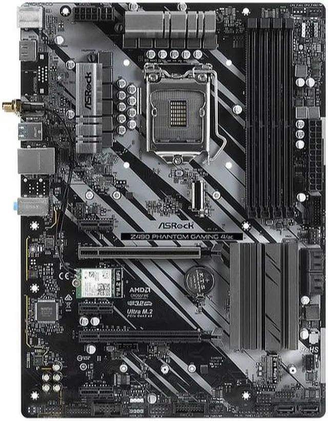 Alt view image 6 of 9 - ASRock Phantom Gaming 4/ac Z490 Intel ATX DDR4-SDRAM Motherboard