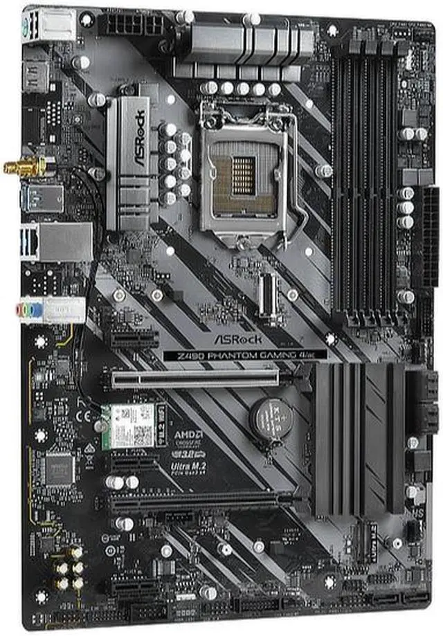 Alt view image 8 of 9 - ASRock Phantom Gaming 4/ac Z490 Intel ATX DDR4-SDRAM Motherboard