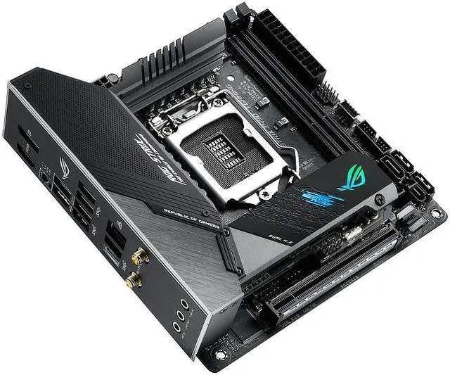 Alt view image 5 of 11 - ASUS ROG STRIX Z490-I GAMING (90MB13A0-M0EAY0) LGA 1200 Intel Z490 SATA 6Gb/s Mini ITX Intel Motherboard