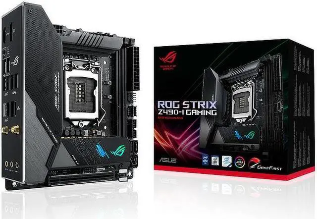 Alt view image 6 of 11 - ASUS ROG STRIX Z490-I GAMING (90MB13A0-M0EAY0) LGA 1200 Intel Z490 SATA 6Gb/s Mini ITX Intel Motherboard