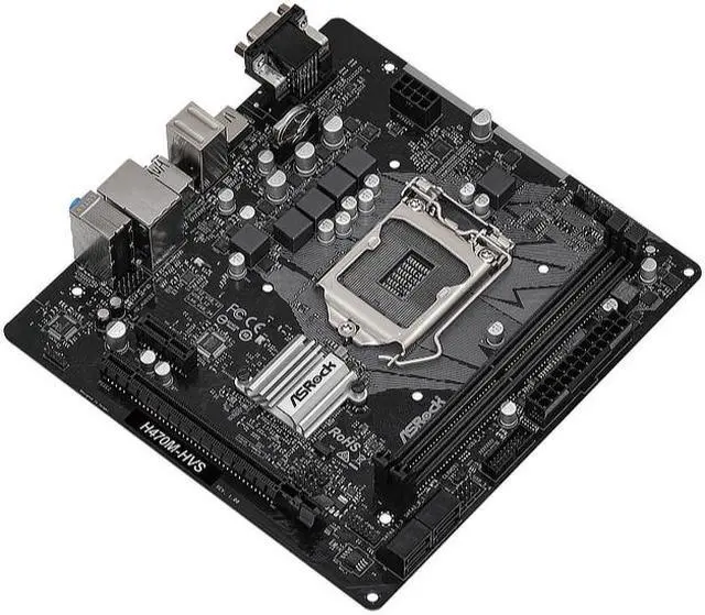Alt view image 7 of 9 - ASRock H470M-HVS LGA 1200 Intel H470 SATA 6Gb/s Micro ATX Intel Motherboard