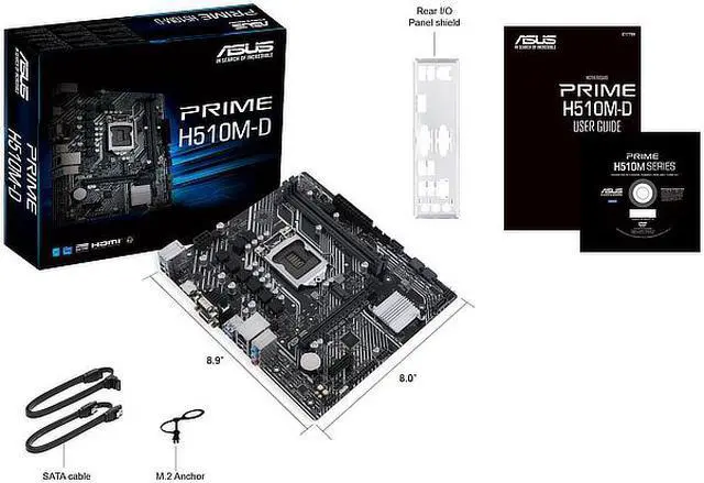 Alt view image 12 of 12 - ASUS PRIME H510M-D Intel H510 LGA 1200 Micro ATX DDR4-SDRAM Motherboard