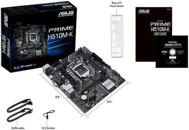 Alt view image 12 of 14 - ASUS PRIME H510M-K Intel H510 LGA 1200 Micro ATX Motherboard