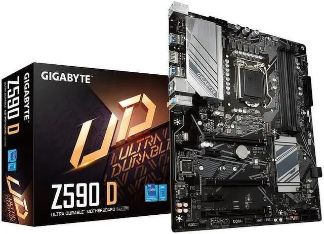 Alt view image 10 of 10 - Gigabyte Z590 D Intel Z590 Express LGA 1200 ATX DDR4-SDRAM Motherboard
