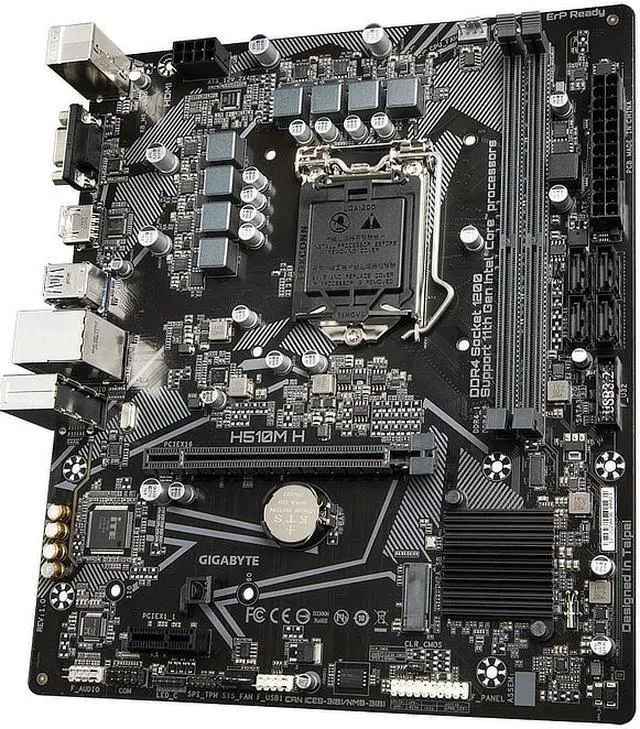 Alt view image 4 of 7 - Gigabyte H510M H Intel H510 Express LGA 1200 Micro ATX DDR4-SDRAM Motherboard