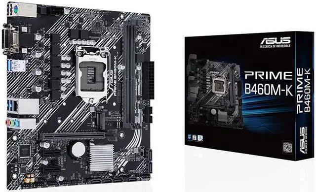 Main image of ASUS PRIME B460M-K LGA 1200 Intel B460 DDR4 Micro ATX Motherboard (90MB1400-M0EAY0)