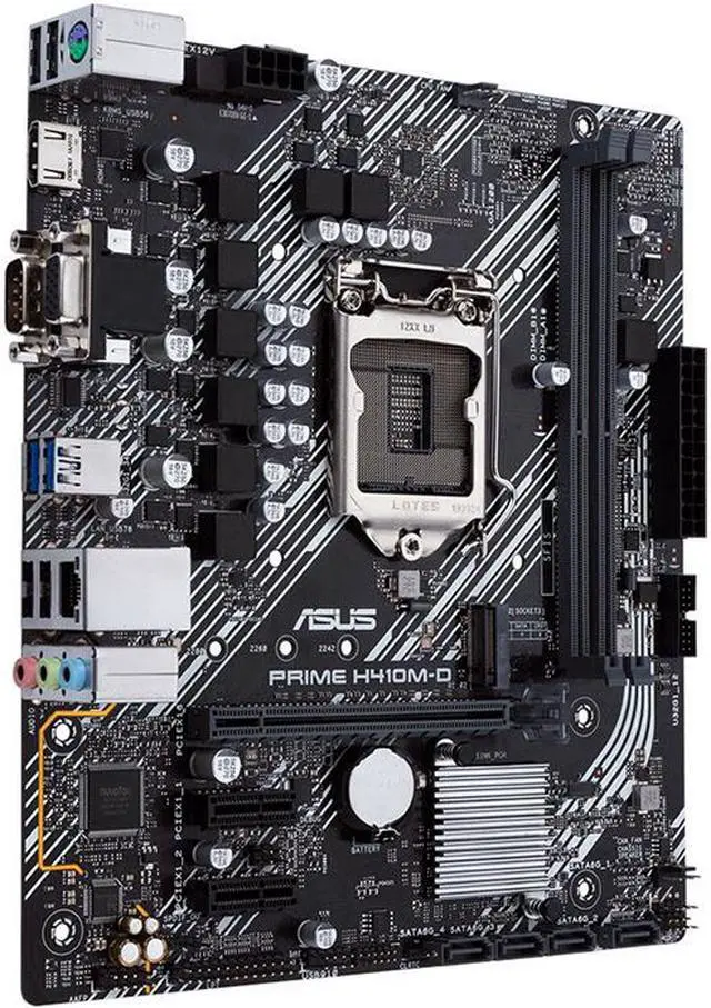 Alt view image 4 of 6 - ASUS PRIME H410M-D LGA 1200 Intel H410 DDR4 Micro ATX Motherboard (90MB13U0-M0EAY0)