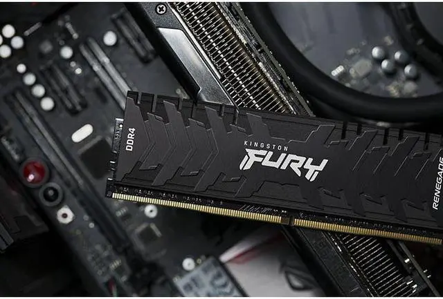 Alt view image 6 of 10 - Kingston FURY Renegade 16GB (2 x 8GB) 288-pin DIMM DDR4 4800 MHz CL19 Black Memory (KF448C19RBK2/16)