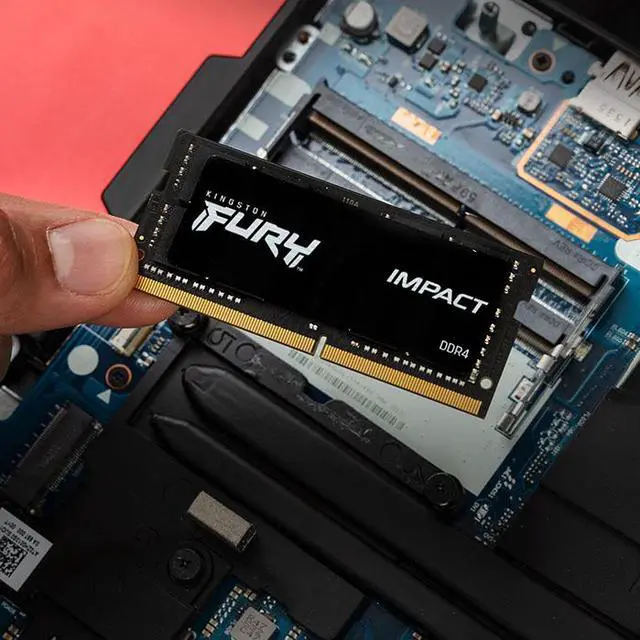 Alt view image 6 of 14 - Kingston FURY Impact 32GB (1 x 32GB) 204-pin SO-DIMM DDR4 2933 MHz CL17 Black Memory (KF429S17IB/32)