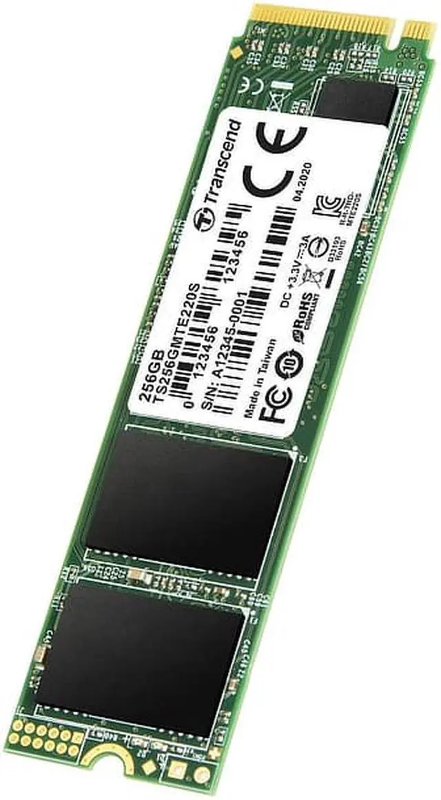 Alt view image 12 of 17 - Transcend 220S 256GB NVMe PCIe 3.0 x4 Double-sided M.2 2280 Internal Solid State Disk TS256GMTE220S