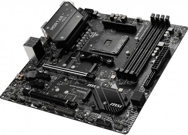 Alt view image 4 of 15 - B450M Mortar Max Socket AM4 AMD B450 DDR4 Micro ATX Motherboard (B450M MORTAR MAX)