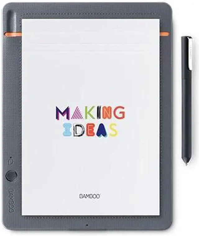 Alt view image 5 of 14 - Wacom Bamboo Slate CDS610S Smartpad A5 (Half Letter Size) / Small Notepad with Digitization Technology incl. Stylus with Ballpoint Pen / Compatible with Android and Apple