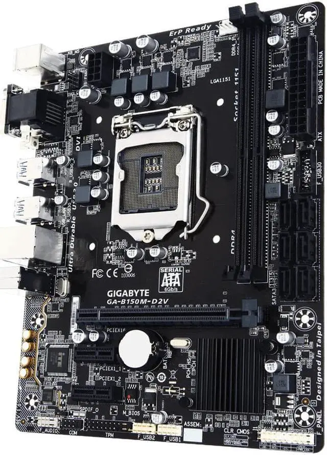 Alt view image 2 of 4 - GA-B150M-D2V B150 Socket LGA 1151 DDR4 Micro ATX Motherboard