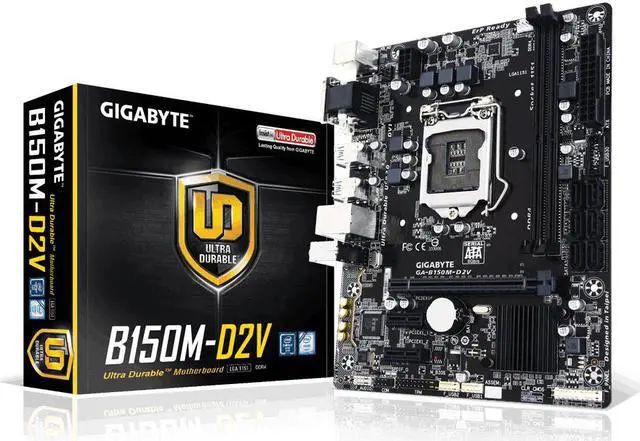 Main image of GA-B150M-D2V B150 Socket LGA 1151 DDR4 Micro ATX Motherboard