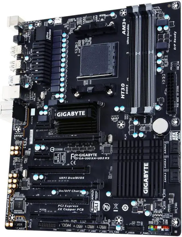 Alt view image 3 of 4 - GIGABYTE GA-990XA-UD3 R5 AM3+ AMD 990X SATA 6Gb/s USB 3.0 ATX AMD Motherboard
