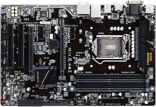 Alt view image 2 of 4 - GIGABYTE GA-H170-HD3 LGA 1151 Intel H170 HDMI SATA 6Gb/s USB 3.0 ATX Intel Motherboard