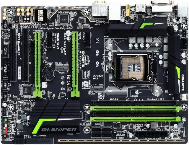 Alt view image 2 of 4 - GIGABYTE G1.SNIPER B7 LGA 1151 Intel B150 HDMI SATA 6Gb/s USB 3.0 ATX Intel Motherboard